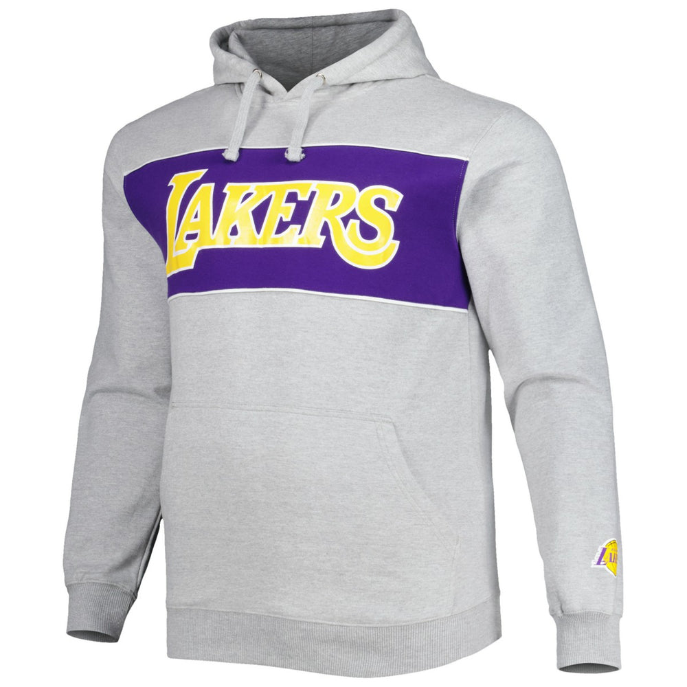 Los Angeles Lakers Big & Tall Wordmark Pullover Hoodie Heather Gray | Fanatics online