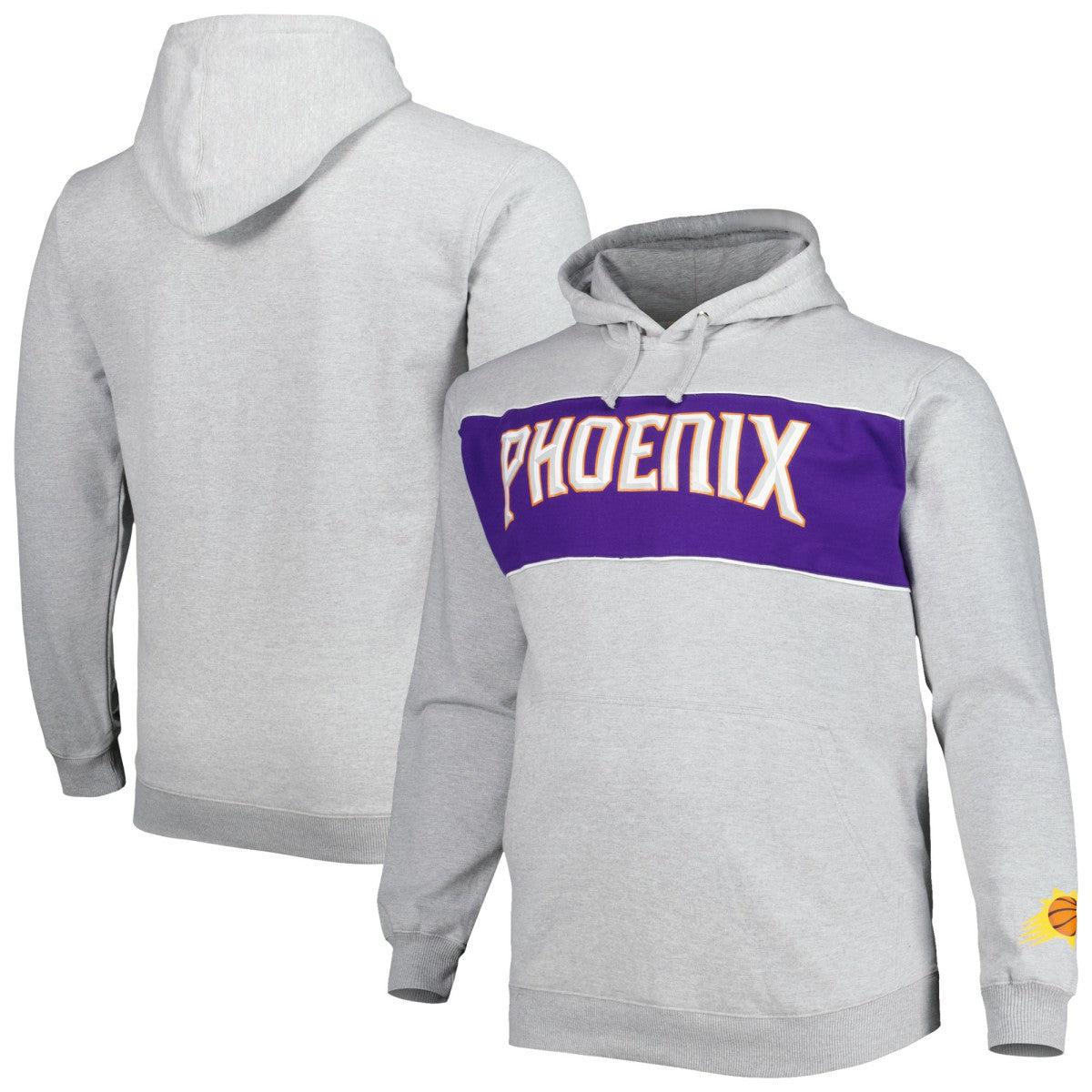 Phoenix Suns Big & Tall Wordmark Pullover Hoodie Heather Gray | Fanatics Near Me