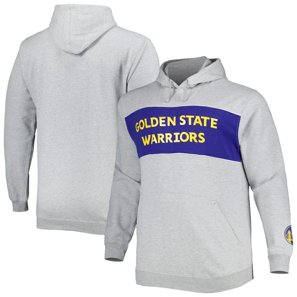 Golden State Warriors Big & Tall Wordmark Pullover Hoodie for sale Heather Gray | Fanatics outlet
