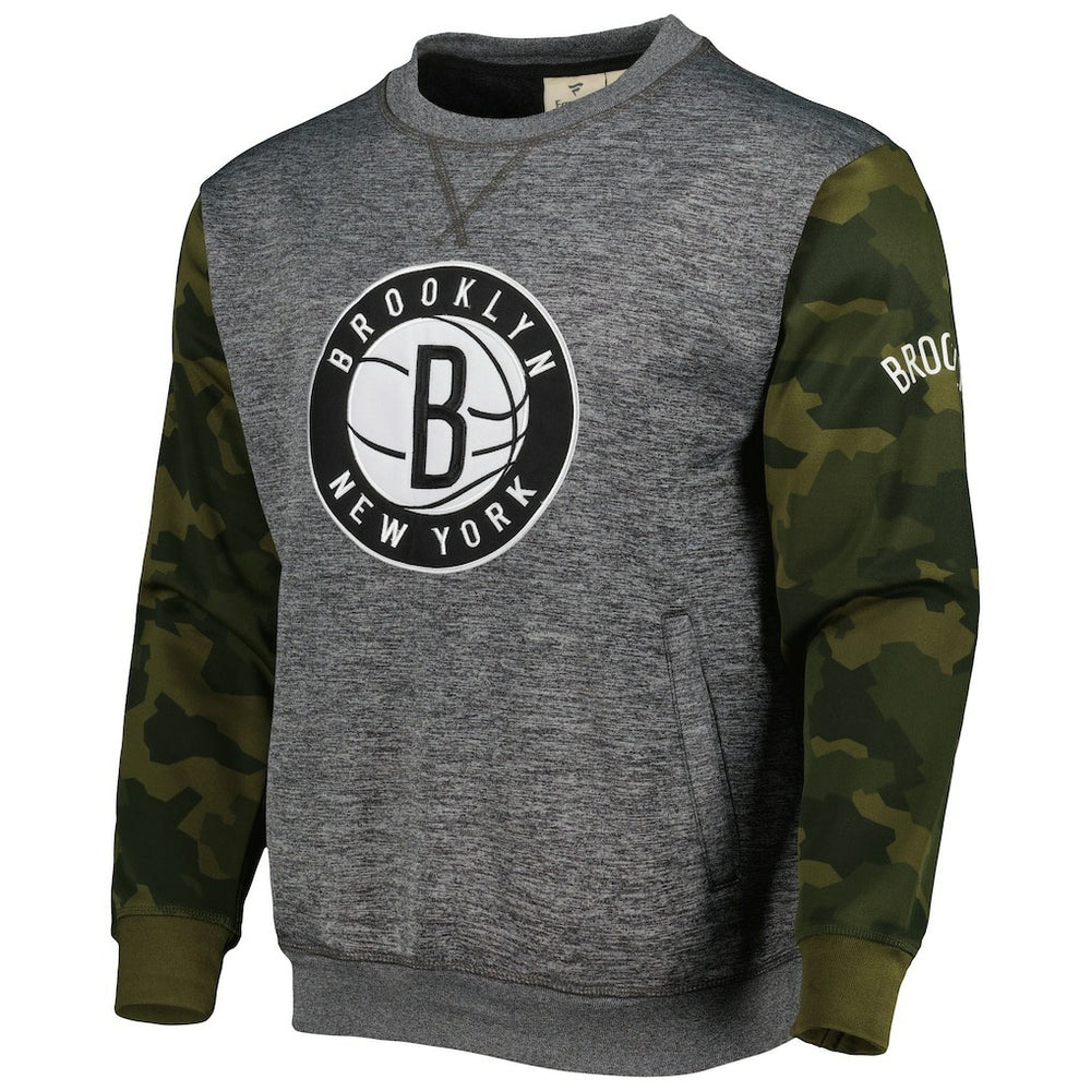 Brooklyn Nets Camo Stitched Sweatshirt Heather Charcoal | Fanatics Near Me