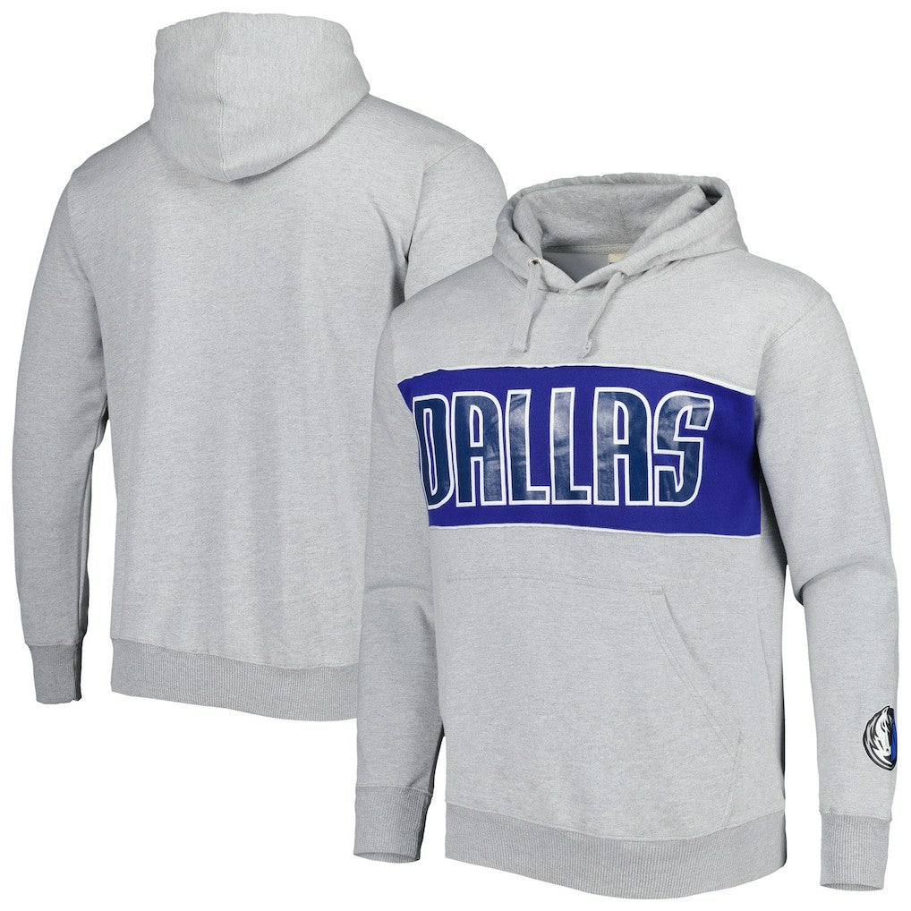 Dallas Mavericks Wordmark French Terry Pullover Hoodie for sale Heather Gray | Fanatics discount