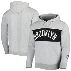Brooklyn Nets Wordmark French Terry Pullover Hoodie Heather Gray | Fanatics discount
