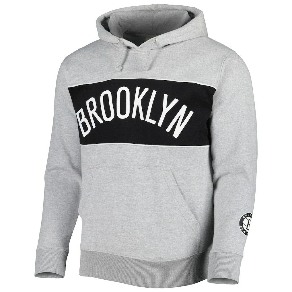 Brooklyn Nets Wordmark French Terry Pullover Hoodie Heather Gray | Fanatics discount
