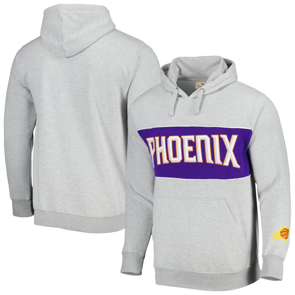 Phoenix Suns Wordmark French Terry Pullover Hoodie Heather Gray | Fanatics Lifestyle