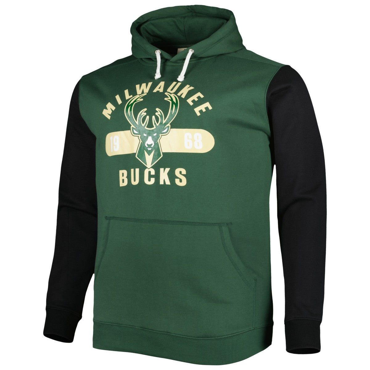 Milwaukee Bucks Big & Tall Bold Attack Pullover Hoodie Hunter Green/Black | Fanatics Near Me