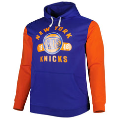 New York Knicks Big & Tall Bold Attack Pullover Hoodie Blue/Orange | Fanatics US