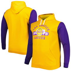 Los Angeles Lakers Big & Tall Bold Attack Pullover Hoodie Gold/Purple | Fanatics