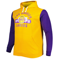 Los Angeles Lakers Big & Tall Bold Attack Pullover Hoodie Gold/Purple | Fanatics