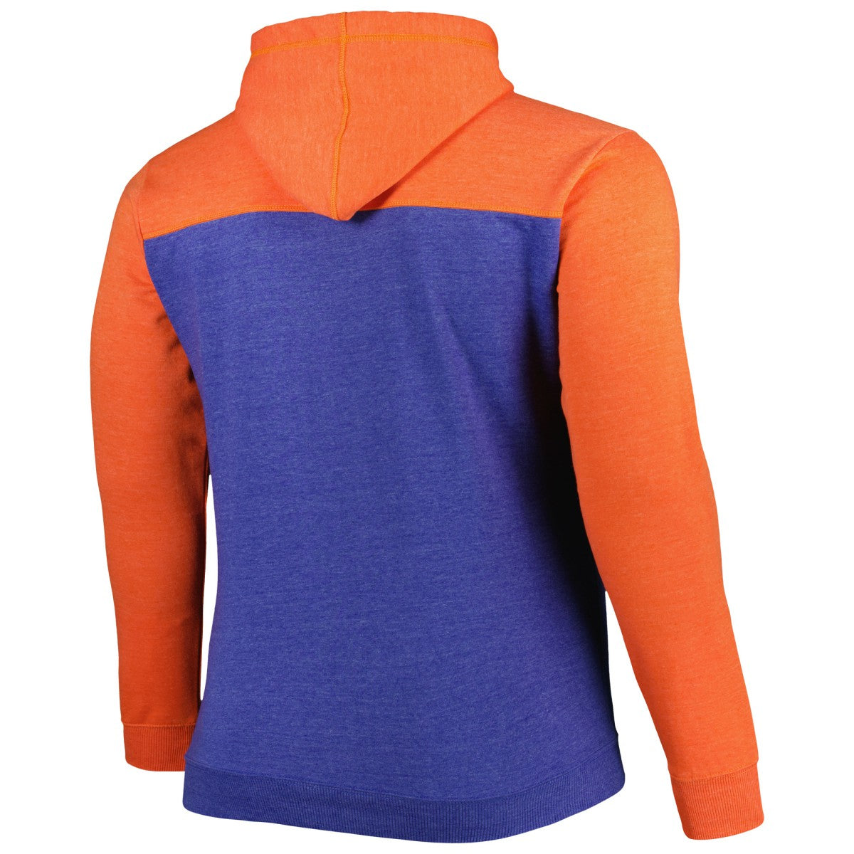 New York Knicks Big & Tall Down and Distance Full-Zip Hoodie Heathered Blue/Heathered Orange | Fanatics online