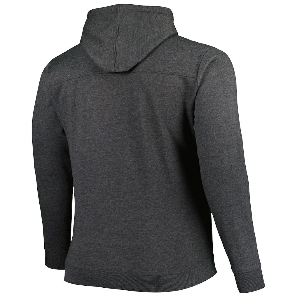 Brooklyn Nets Big & Tall Down and Distance Full-Zip Hoodie Heathered Black | Fanatics US