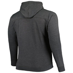 Brooklyn Nets Big & Tall Down and Distance Full-Zip Hoodie Heathered Black | Fanatics US