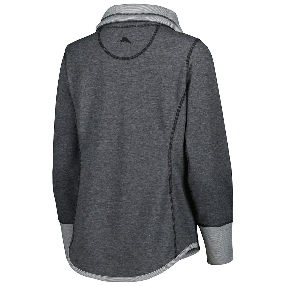 Cleveland Browns Women's Sport Sun Fade Full-Zip Sweatshirt Heathered Black