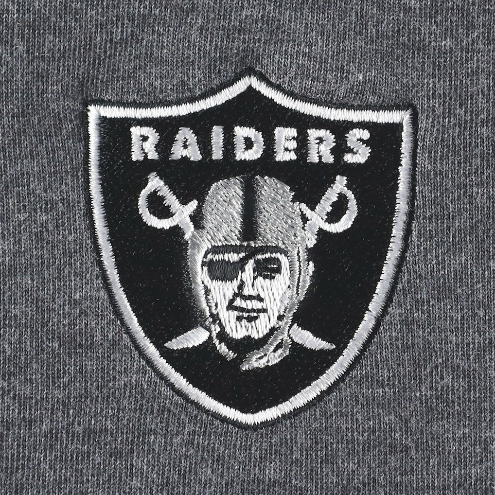 Las Vegas Raiders Women's Sport Sun Fade Full-Zip Sweatshirt Heathered Black