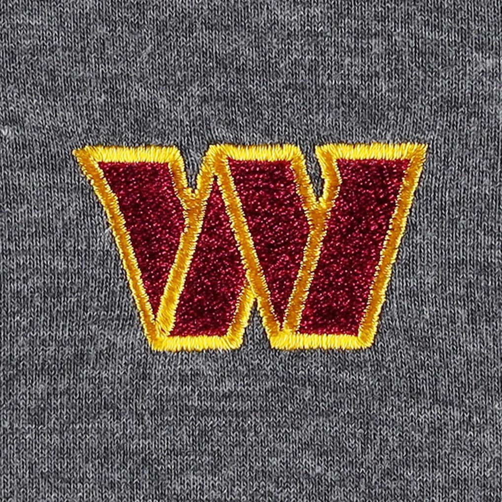 Washington Commanders Women's Sport Sun Fade Full-Zip Sweatshirt Heathered Black