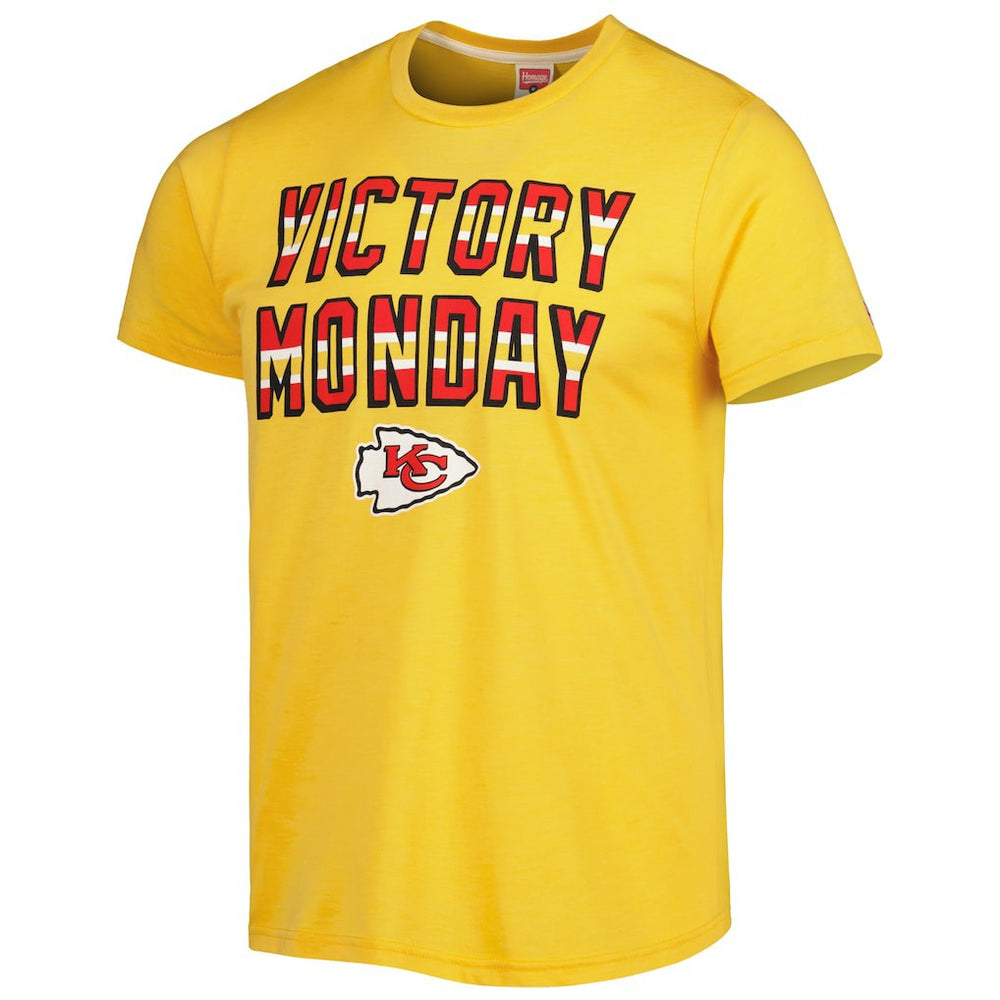 Kansas City Chiefs Homage Victory Monday Tri-Blend T-Shirt Gold