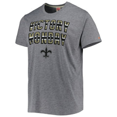 New Orleans Saints Homage Victory Monday Tri-Blend T-Shirt Gray