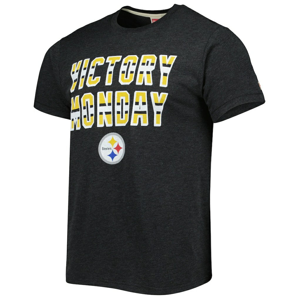 Pittsburgh Steelers Homage Victory Monday Tri-Blend T-Shirt Charcoal