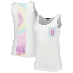 Boston Red Sox Refried Apparel Women's Tie-Dye Tank Top - White - MLB Sale