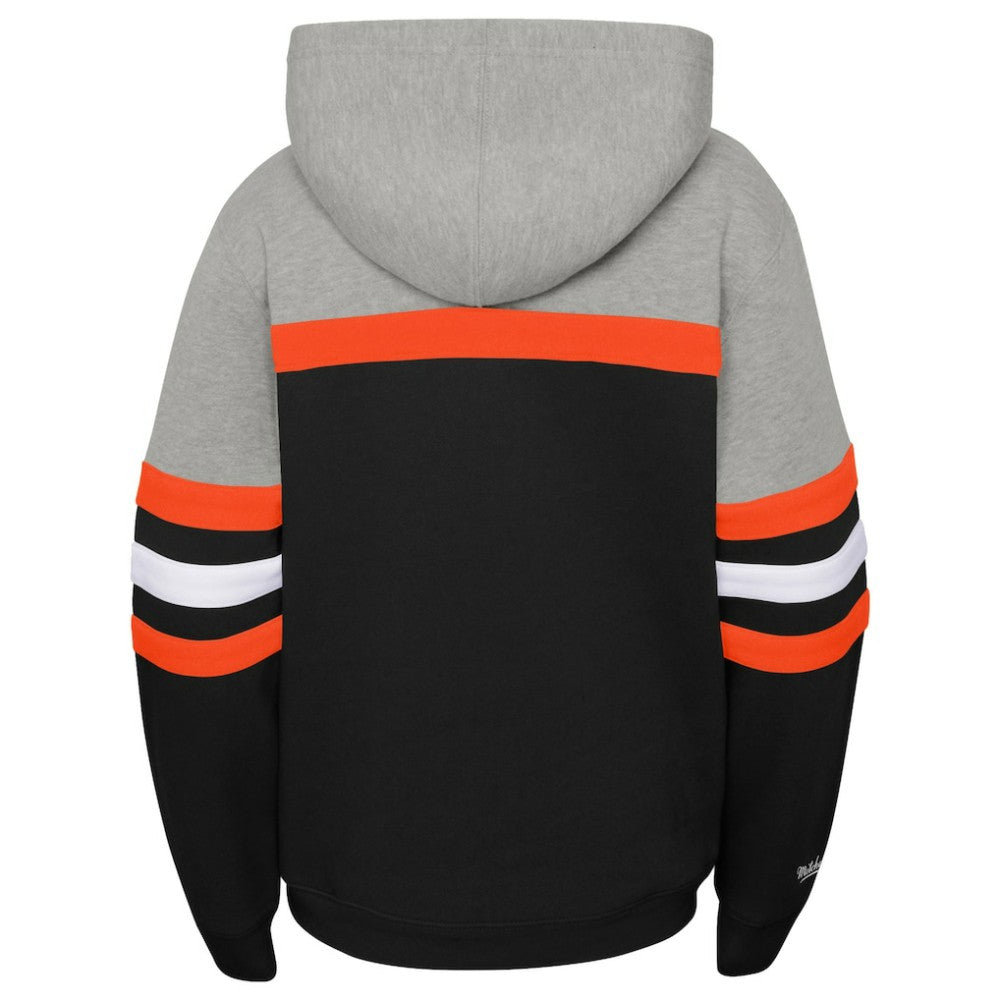 San Francisco Giants Mitchell & Ness Youth Cooperstown Collection Head Coach Pullover Hoodie - Heather Gray/Black - Mitchell & Ness on Sale