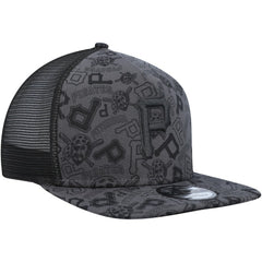 Pittsburgh Pirates New Era Repeat A-Frame 9FIFTY Trucker Snapback Hat - Black - New Era on Sale