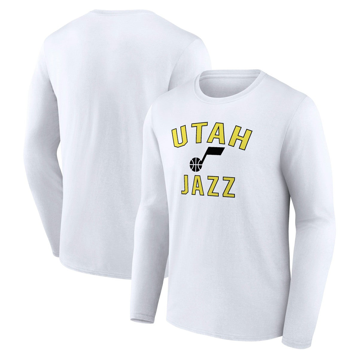 Utah Jazz Victory Arch Team Long Sleeve T-Shirt White
