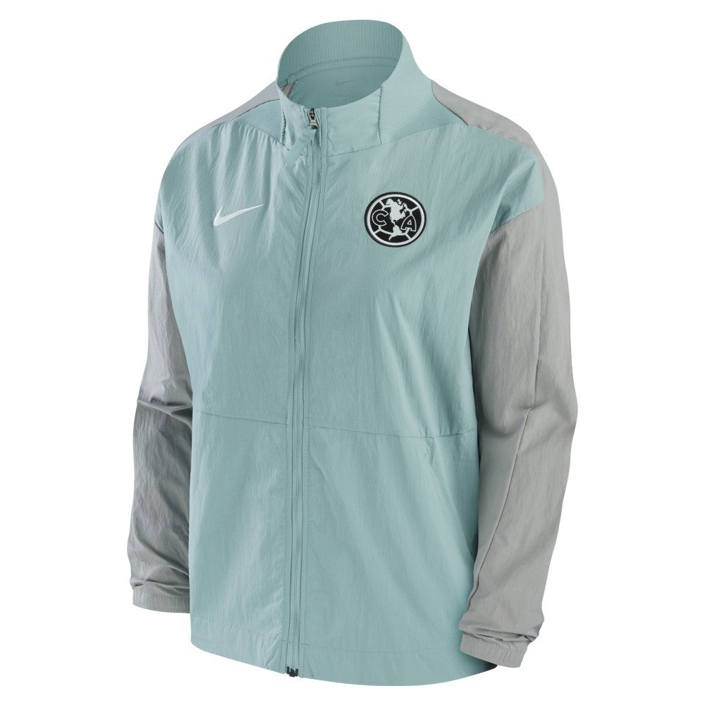 Club America Women's Team Anthem Raglan Performance Full-Zip Jacket Gray - Nike