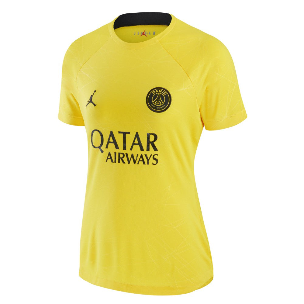 Paris Saint-Germain Jordan Brand Women's 2022/23 Pre-Match Raglan Performance Top Yellow - Jordan