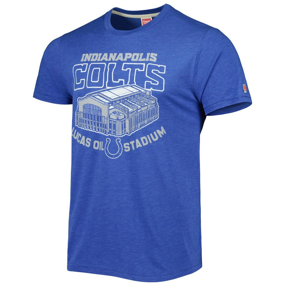 Indianapolis Colts Homage Stadium Tri-Blend T-Shirt Royal