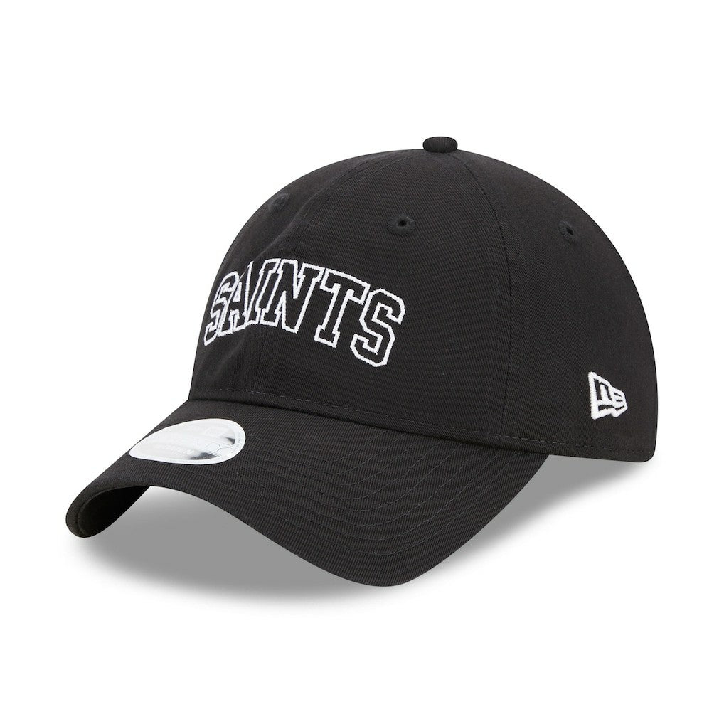 New Orleans Saints New Era Women's Collegiate 9TWENTY Adjustable Hat Black