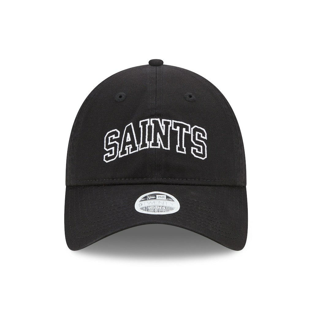 New Orleans Saints New Era Women's Collegiate 9TWENTY Adjustable Hat Black