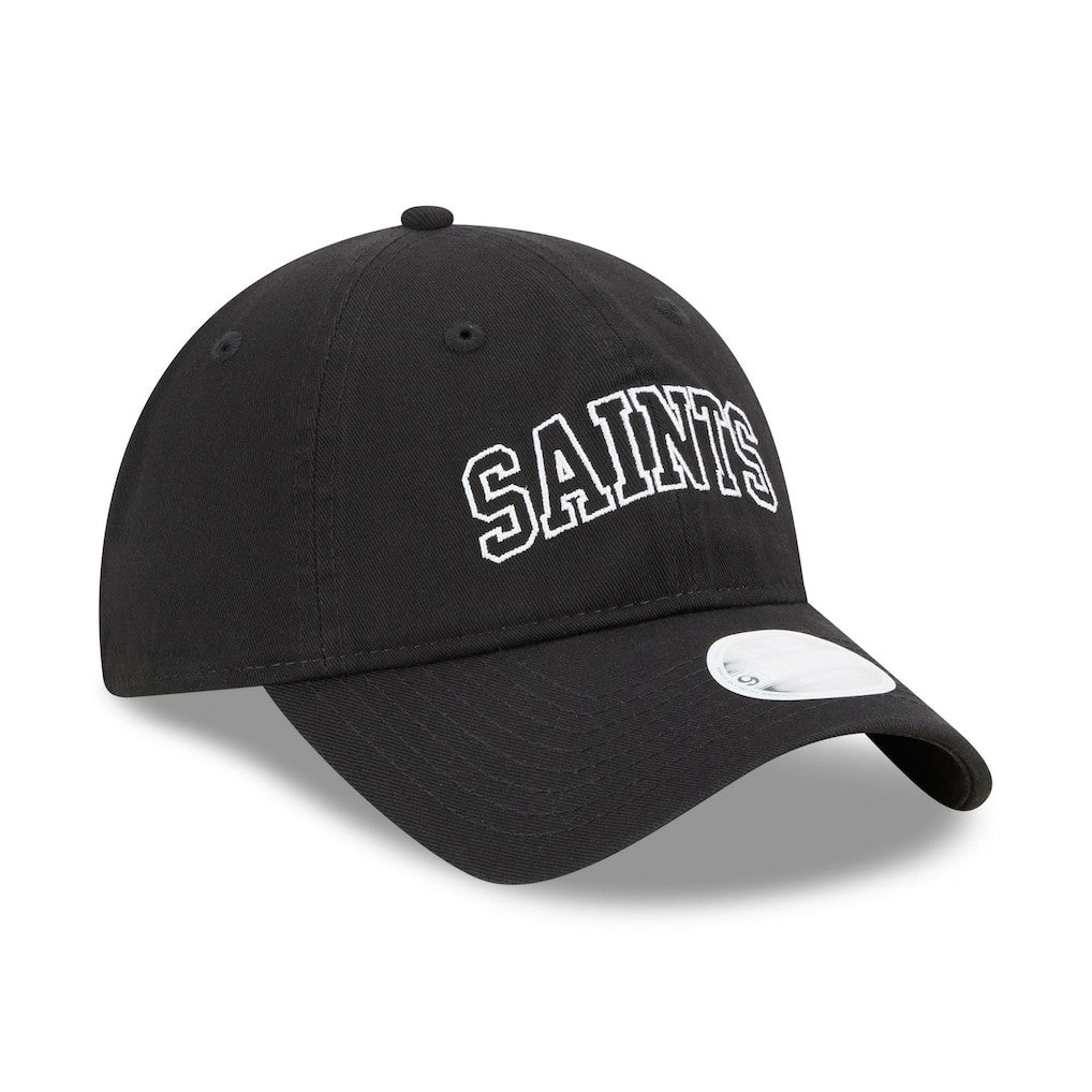 New Orleans Saints New Era Women's Collegiate 9TWENTY Adjustable Hat Black