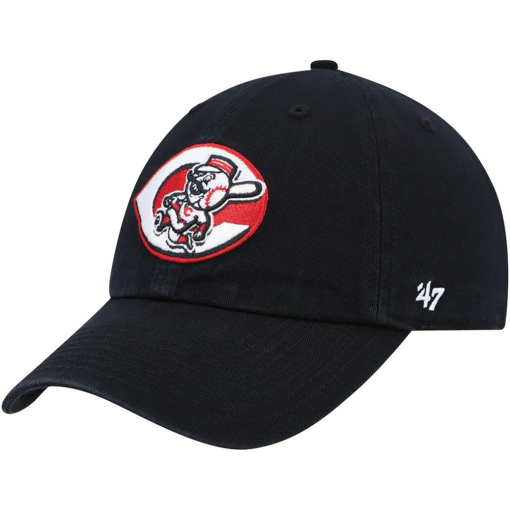Cincinnati Reds '47 Cooperstown Collection Clean Up Adjustable Hat - Black - 47 brand Sale