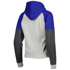 Los Angeles Rams Antigua Women's Lightweight Jackpot Raglan Half-Zip Pullover Hoodie Heather Gray