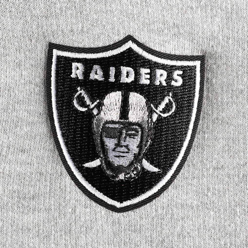 Las Vegas Raiders Antigua Women's Lightweight Jackpot Raglan Half-Zip Pullover Hoodie Heather Gray