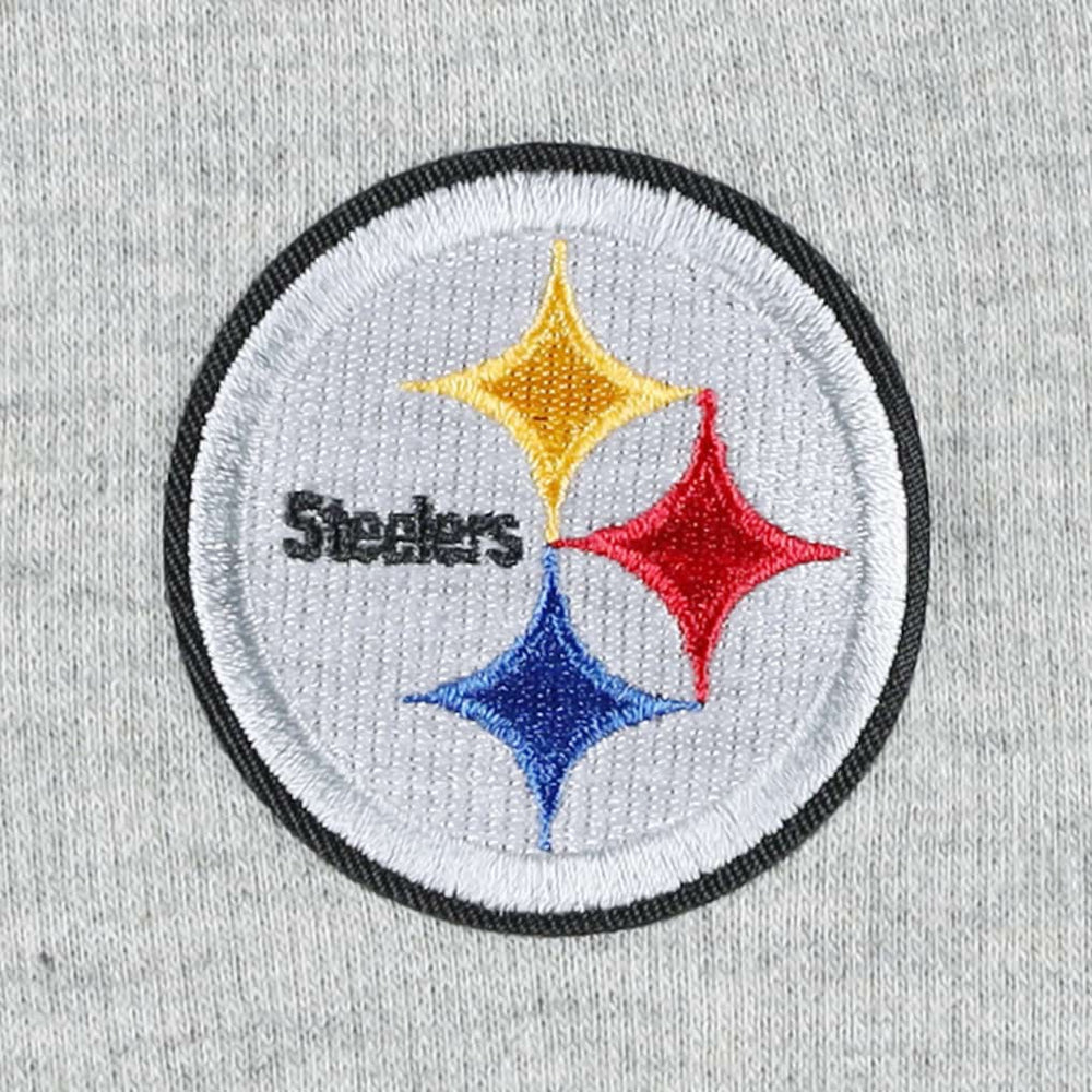 Pittsburgh Steelers Antigua Women's Lightweight Jackpot Raglan Half-Zip Pullover Hoodie Heather Gray