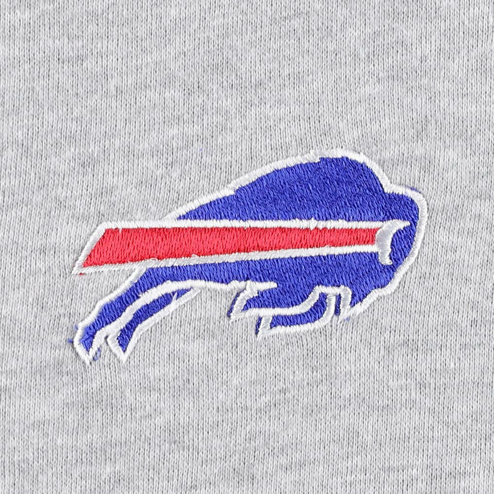 Buffalo Bills Big & Tall Fleece Raglan Full-Zip Hoodie Jacket Heather Gray