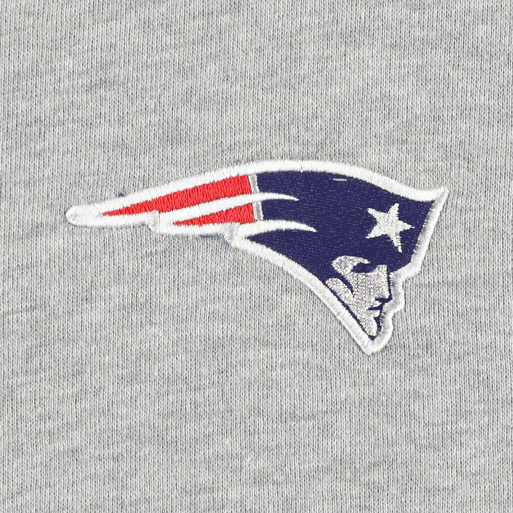 New England Patriots Big & Tall Fleece Raglan Full-Zip Hoodie Jacket Heather Gray