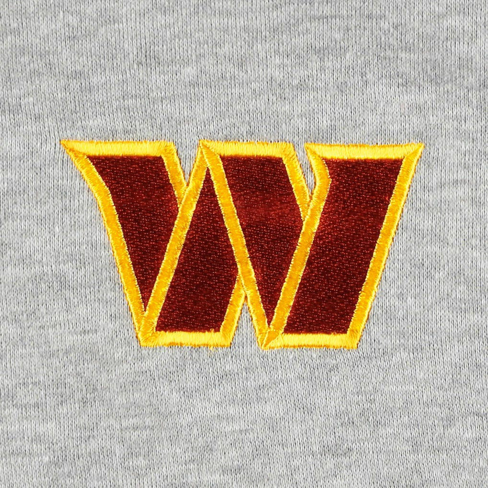 Washington Commanders Big & Tall Fleece Raglan Full-Zip Hoodie Jacket Heather Gray