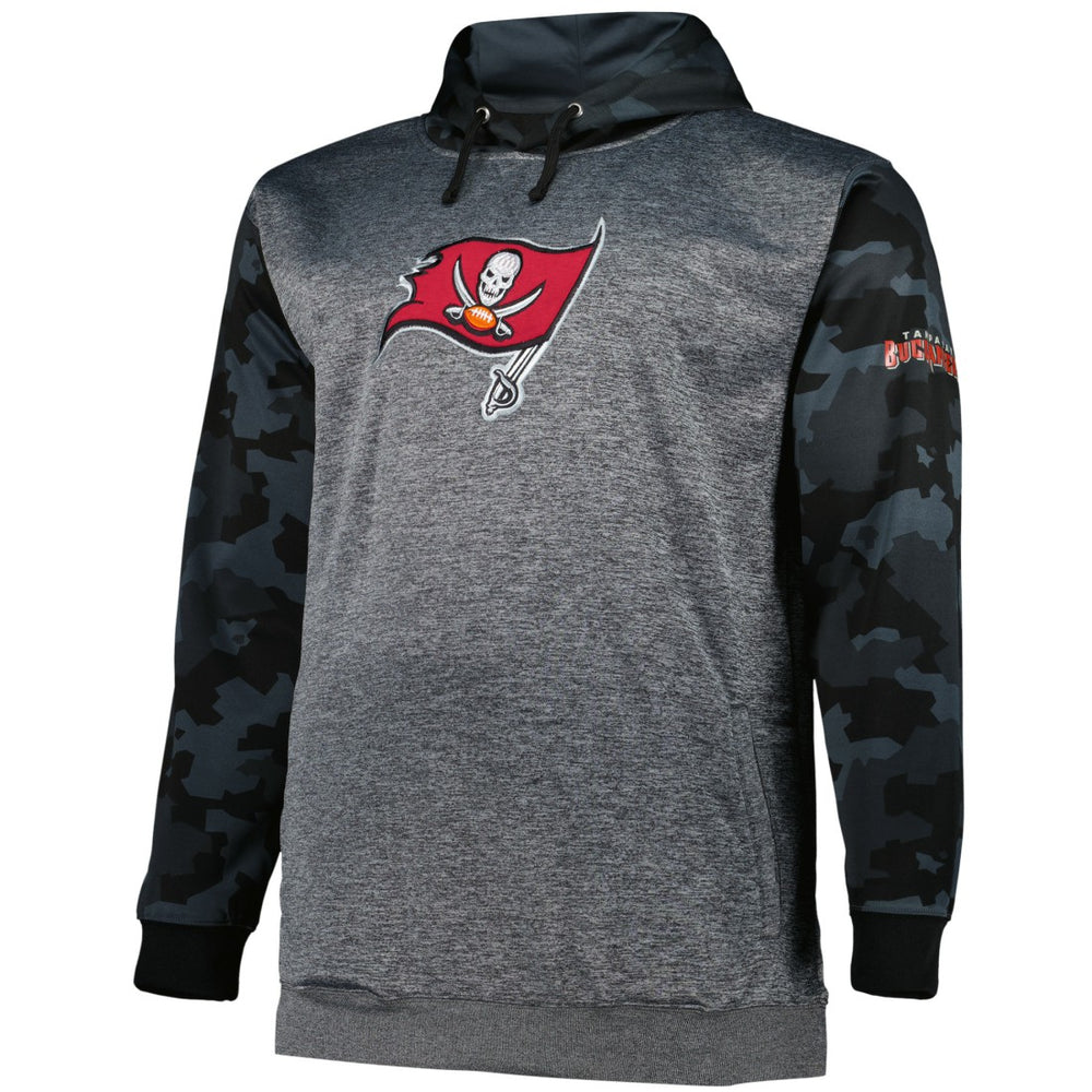 Fanatics Tampa Bay Buccaneers Big & Tall Camo Pullover Hoodie Heather Charcoal