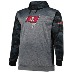 Fanatics Tampa Bay Buccaneers Big & Tall Camo Pullover Hoodie Heather Charcoal