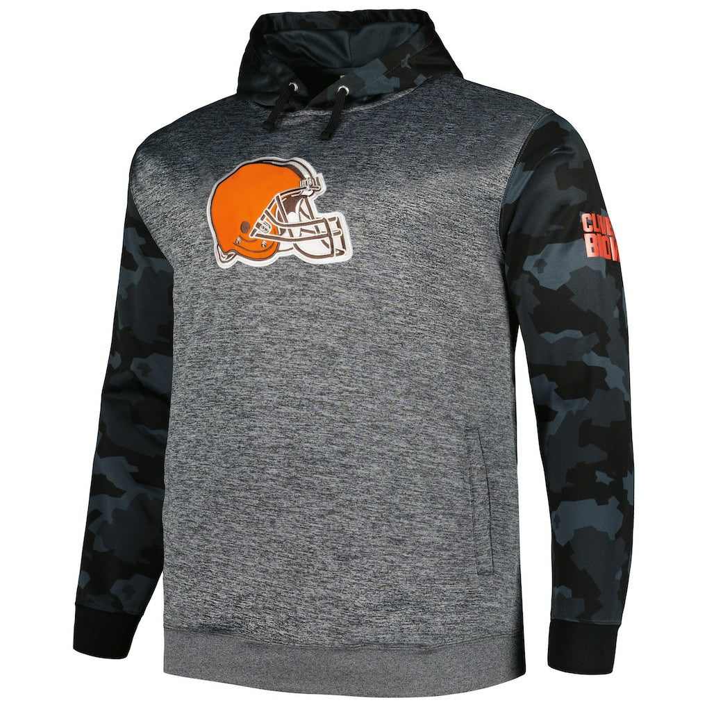 Fanatics Cleveland Browns Big & Tall Camo Pullover Hoodie Heather Charcoal