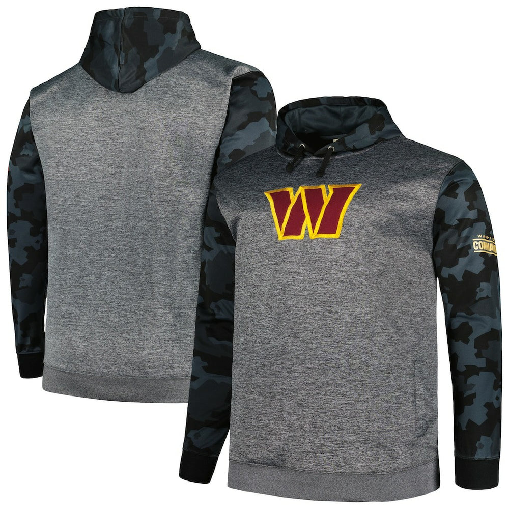 Fanatics Washington Commanders Big & Tall Camo Pullover Hoodie Heather Charcoal