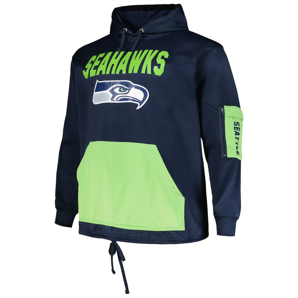 Fanatics Seattle Seahawks Big & Tall Pullover Hoodie College Navy