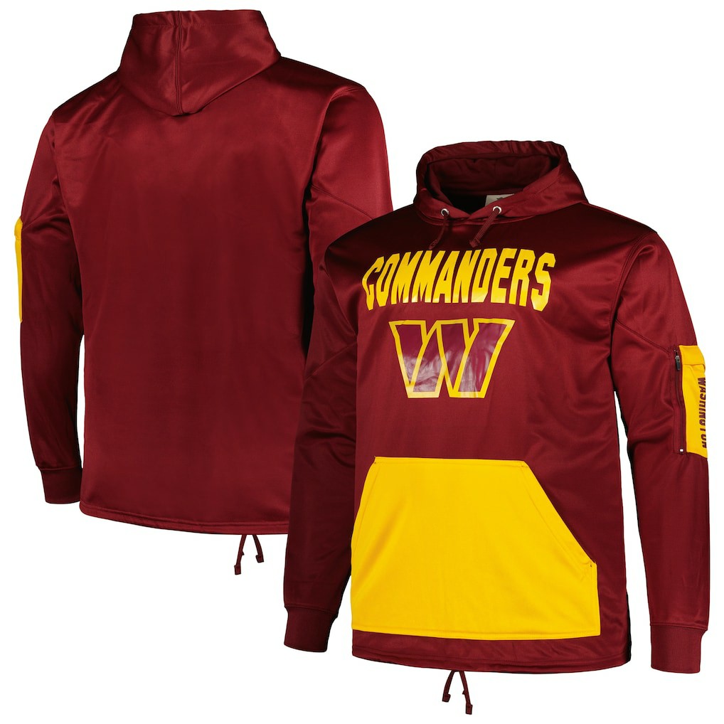 Fanatics Washington Commanders Big & Tall Pullover Hoodie Burgundy