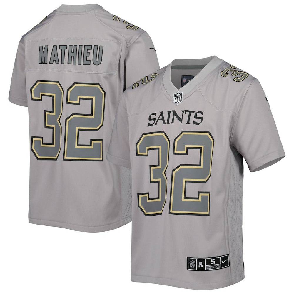 Nike Tyrann Mathieu New Orleans Saints Youth Atmosphere Game Jersey Gray