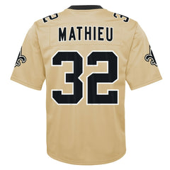 Nike Tyrann Mathieu New Orleans Saints Youth Inverted Game Jersey Gold