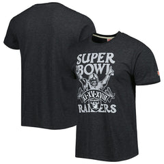 Las Vegas Raiders Homage Super Bowl Classics Tri-Blend T-Shirt Charcoal