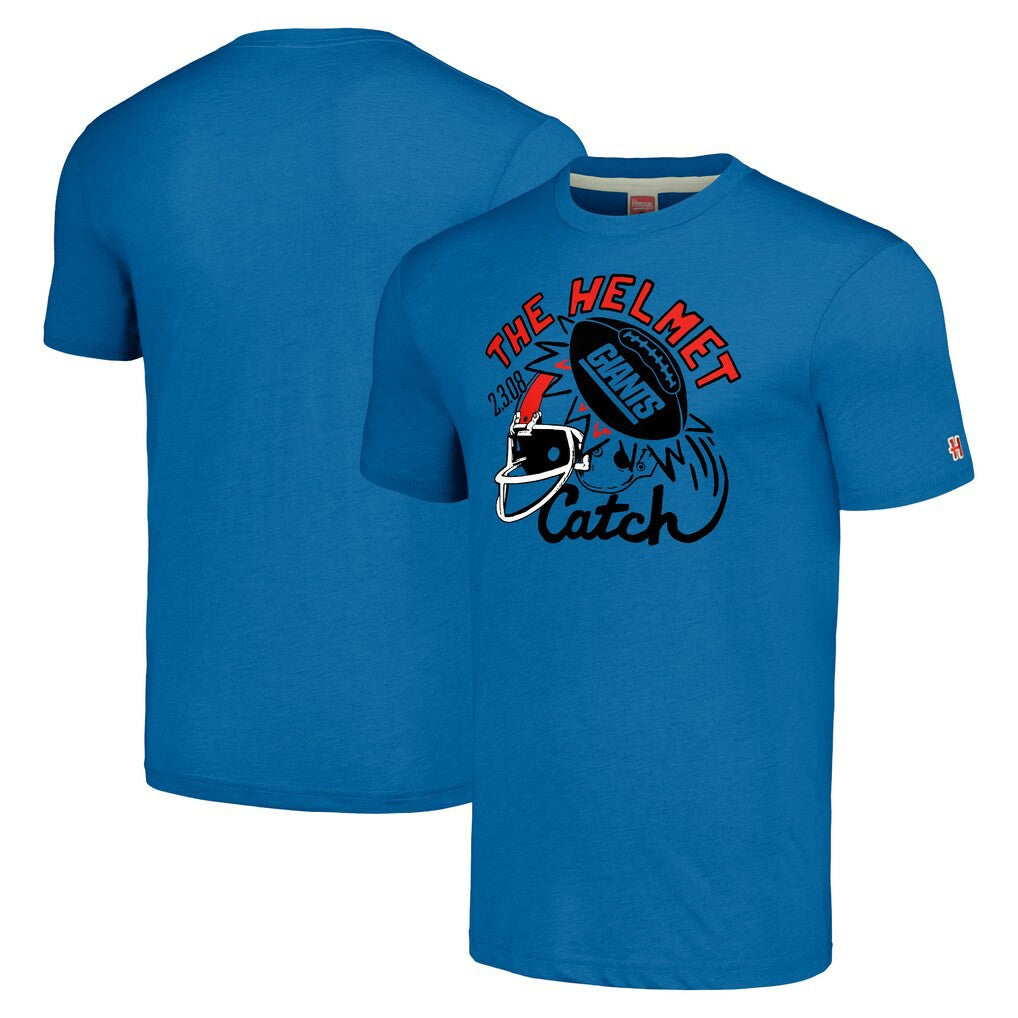 New York Giants Homage Hyper Local Tri-Blend T-Shirt Royal
