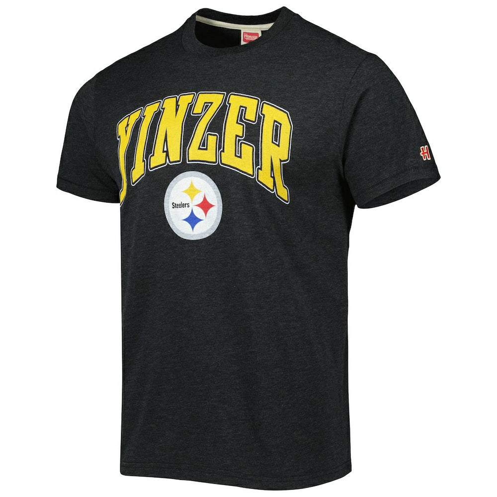 Pittsburgh Steelers Homage Hyper Local Tri-Blend T-Shirt Charcoal
