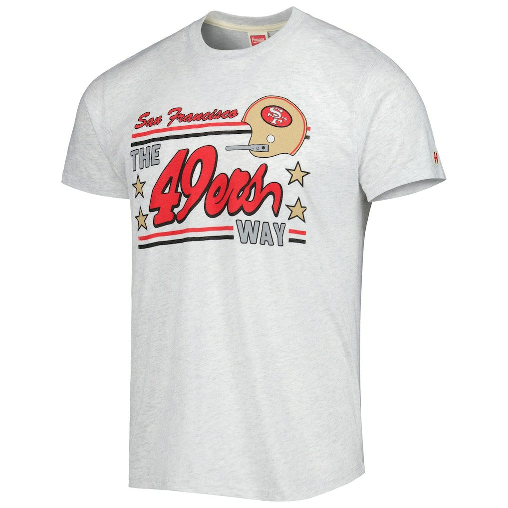 San Francisco 49ers Homage Hyper Local Tri-Blend T-Shirt Ash
